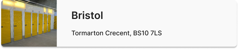 Secure Self-Storage units located in Bristol and South Gloucestershire